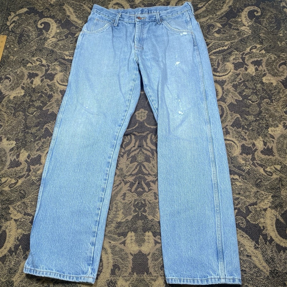 Vtg Round House Jeans Mens Size 34x32 Blue Light Denim Pants Made In USA
